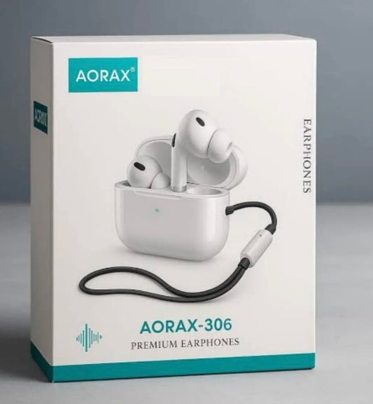 Aorax 306 Premium Airpods 3rd Gen TWS (True Wireless Stereo) Bluetooth Handsfree Earbuds Dual Earphones Headset Airbuds (Connect With All Bluetooth Devices).