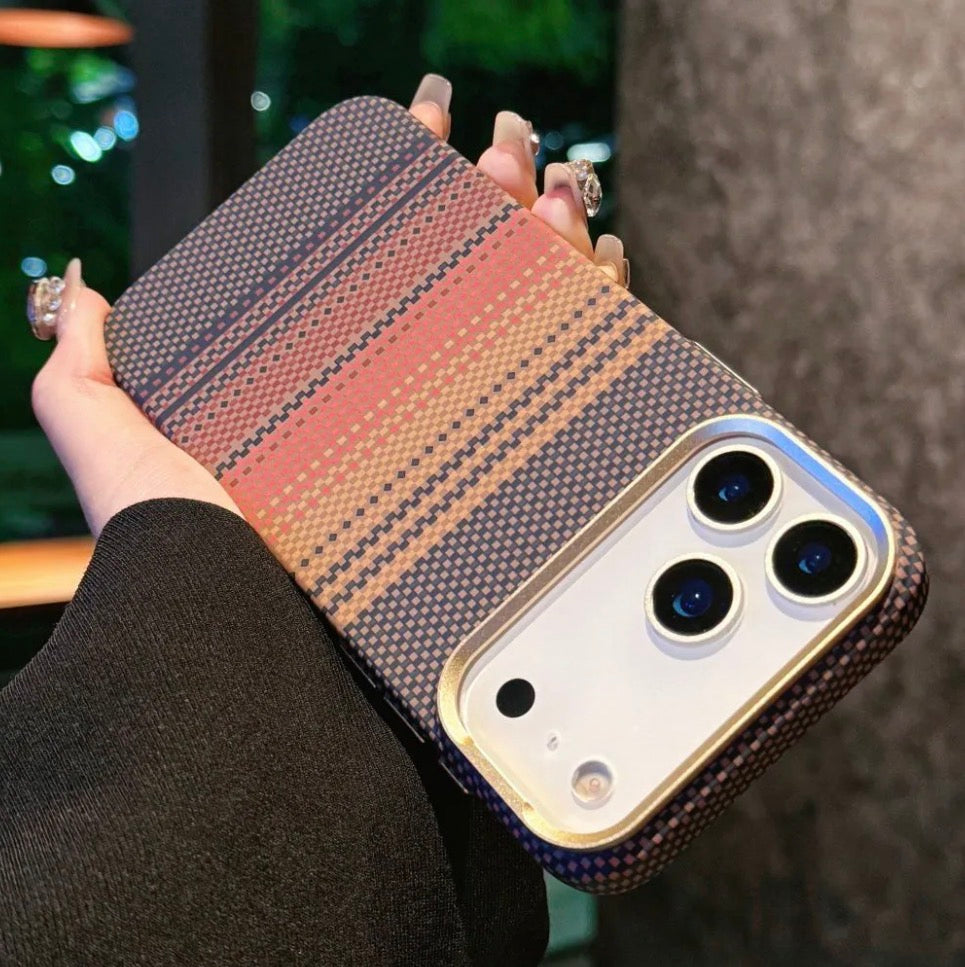 Ultra Strong Magnets Carbon Fibre Pattern Phone Case for iPhone  17 Pro Max Magnetic Wireless Charging Shockproof Protect Cover