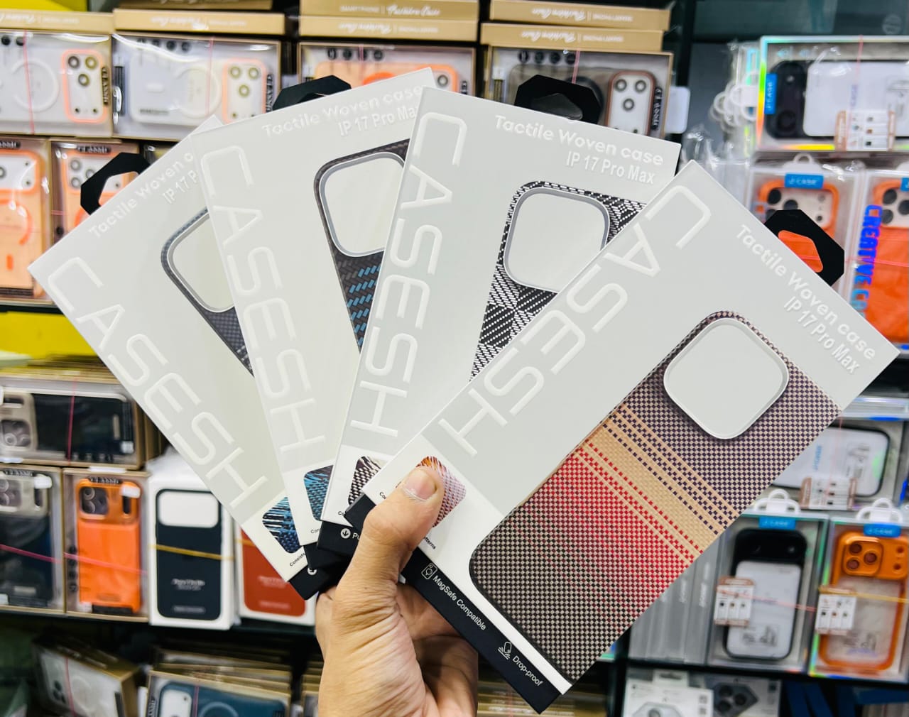 Ultra Strong Magnets Carbon Fibre Pattern Phone Case for iPhone  17 Pro Max Magnetic Wireless Charging Shockproof Protect Cover